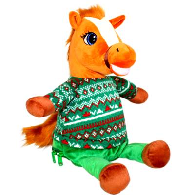 Сладкий новогодний подарок в мягкой игрушке весом 1000 грамм 